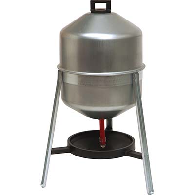 ABBEVERATOIO AVICOLI SU TRIPODE ZINCATO NEW CONTRO  LT 30