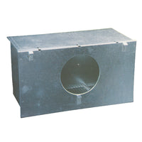 NIDO ESTERNO X GABBIA CONIGLI OMZ - ACCIAIO ZINC CM 45X24 H.CM 25- 2 pezzi