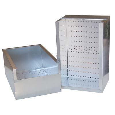 NIDO INTERNO X GABBIA CONIGLI  ACCIAIO ZINC CM 40X24 H.CM 14