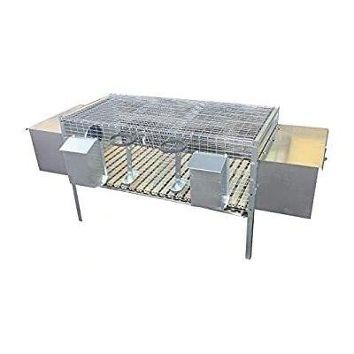 GABBIA X CONIGLI 2 FATTRICI - ACCIAIO ZINCATO CM 100X50 H.CM 60