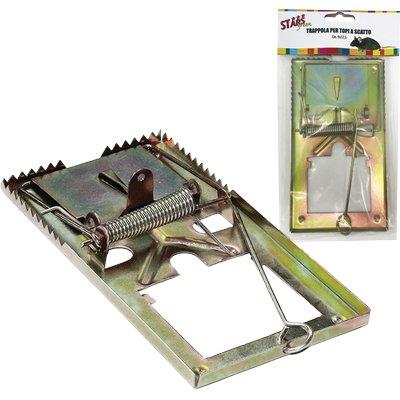 TRAPPOLA TOPI A SCATTO STARS - ACCIAIO MM 90X175- 12 pezzi
