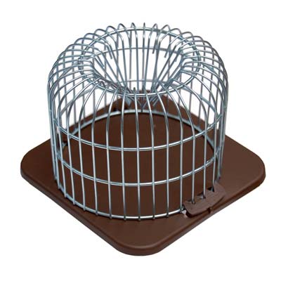 TRAPPOLA TOPI ROTONDA - FONDO PLASTICA/ACCIAIO ZINC CM 12X12- 5 pezzi