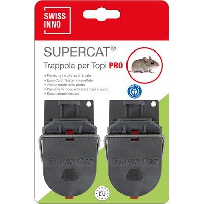 TRAPPOLA TOPI SUPERCAT PRO MINI SWISSINNO - PLASTICA CM  9 CF=PZ 2- 8 confezioni