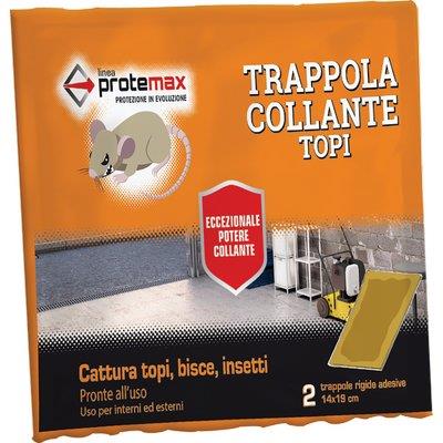 TRAPPOLA TOPI ADESIVA PROTEMAX - CM 20X15 CF=PZ 2- 24 confezioni