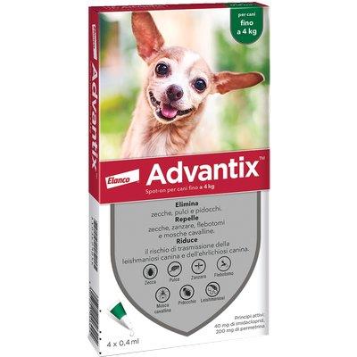 ANTIPARASSITARIO ADVANTIX CANI ELANCO - KG  0/4 CF=PZ 4- 1 confezioni