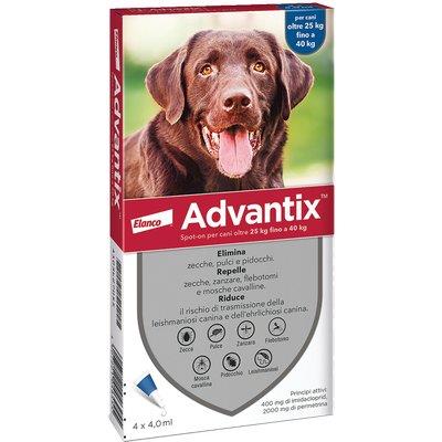ANTIPARASSITARIO ADVANTIX CANI ELANCO - KG 25/40 CF=PZ 4- 1 confezioni