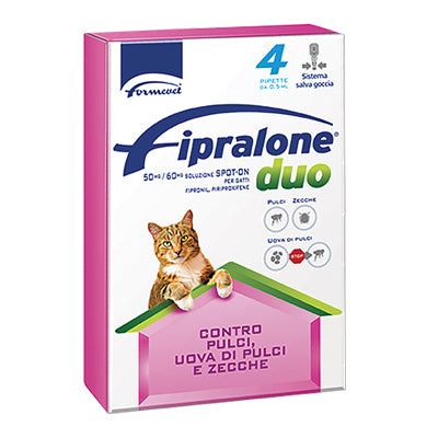 ANTIPARASSITARIO FIPRALONE DUO GATTO FORMEVET - KG  0/ 6 CF=PIPETTE 4- 1 confezioni