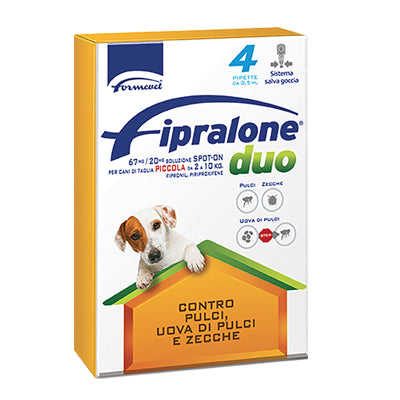 ANTIPARASSITARIO FIPRALONE DUO CANE FORMEVET - KG  2/10 CF=PIPETTE 4- 1 confezioni