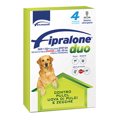 ANTIPARASSITARIO FIPRALONE DUO CANE FORMEVET - KG 20/40 CF=PIPETTE 4- 1 confezioni