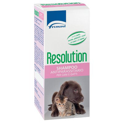 SHAMPOO ANTIPARASSITARIO RESOLUTION FORMEVET - CANI E GATTI ML 200- 6 pezzi