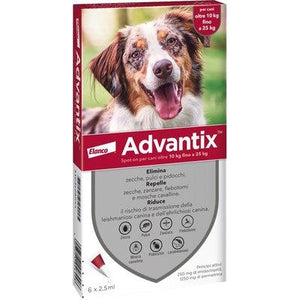 ANTIPARASSITARIO ADVANTIX CANI ELANCO - KG 10/25 CF=PZ 6- 1 confezioni