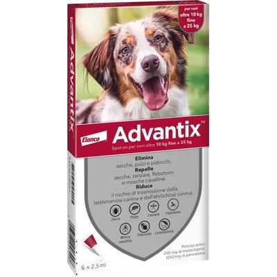ANTIPARASSITARIO ADVANTIX CANI ELANCO - KG 10/25 CF=PZ 6- 1 confezioni