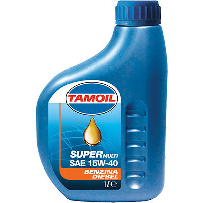 OLIO 4T MINERALE 15W40 SUPERMULTI TAMOIL - LT 1 SAE 15W40- 12 pezzi