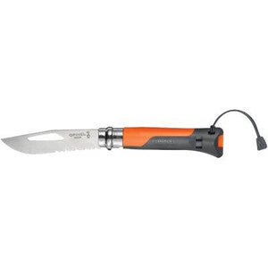 COLTELLO OPINEL 08 OUTDOOR  MM 85 PP ARANCIONE/GRIGIO