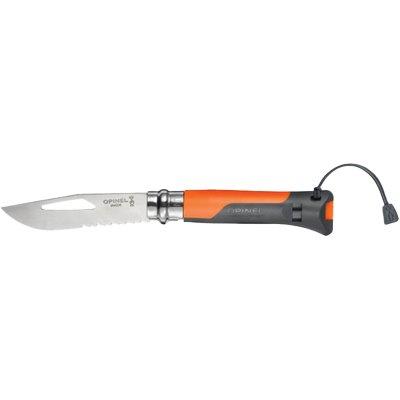 COLTELLO OPINEL 08 OUTDOOR  MM 85 PP ARANCIONE/GRIGIO