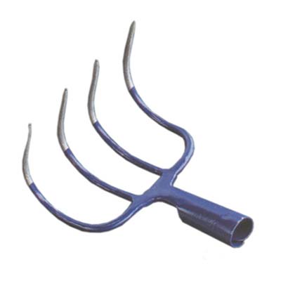 FORCA CURVA A RAMPINO ORSATTI  ACCIAIO FORGIATO DENTI 4