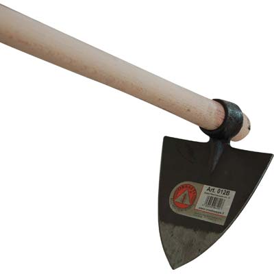 ZAPPA ROMANA OCCHIO TONDO 012 + MANICO ORSATTI  ACCIAIO FORGIATO/FAGGIO GR 400 MM 150X150 H.CM 130