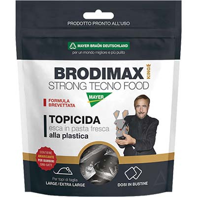 TOPICIDA BRODIMAX TECNO FOOD KING MAYERBRAUN - PASTA ALLA PLASTICA  GR 150- 36 pezzi