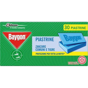 PIASTRINA ZANZARE TIGRE BAYGON - CF=PZ 30- 48 confezioni