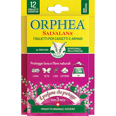 ANTITARME SALVALANA FOGLIETTI ORPHEA - PATCHOULI CF=PZ 12- 6 confezioni