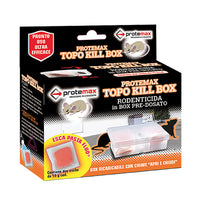 CONTENITORE SICUREZZA TOPICIDI + ESCA PROTEMAX - GR 30 MM 145X138 H.MM 50- 2 pezzi