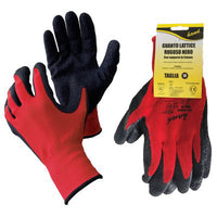 GUANTO LATTICE RUGOSO NERO HV HAND/WORKIT - MAGLIA PESANTE COTONE ROSSO 8- 12 paia
