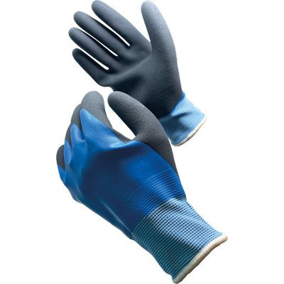 GUANTO LATTICE SCHIUMATO BLU WORKIT - MAGLIA LEGGERA SINTETICA BLU  8- 12 paia