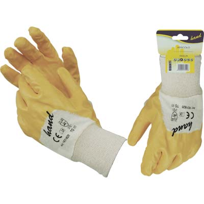 GUANTO NITRILE NBR GIALLO HAND/WORKIT - MAGLIA COTONE BIANCO 11- 12 paia