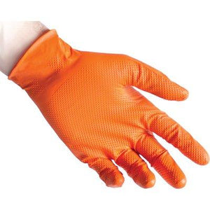 GUANTO NITRILE MONOUSO ARANCIO N85 REFLEXX - GR 8,4 AQL 1,5 SENZA POLVERE CF=PZ 50 L- 2 confezioni