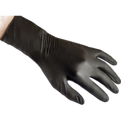 GUANTO NITRILE MONOUSO NERO N85 REFLEXX - GR 8,4 AQL 1,5 SENZA POLVERE CF=PZ 50 XL- 2 confezioni