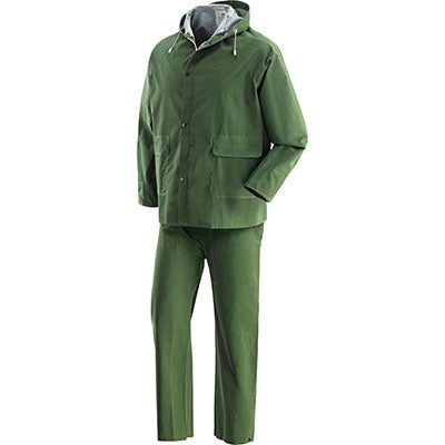 GIACCA + PANTALONE IMPERMEABILE PVC PLUVIO - VERDE L- 1 confezioni