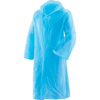 IMPERMEABILE MONOUSO - POLITENE AZZURRO TAGLIA UNICA- 10 pezzi