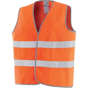 GILET ALTA VISIBILITA ARANCIO - TAGLIA UNICA- 5 pezzi