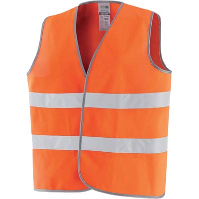 GILET ALTA VISIBILITA ARANCIO - TAGLIA UNICA- 5 pezzi