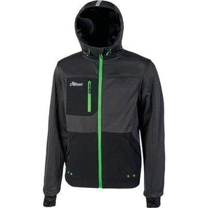 FELPA FULL ZIP + CAPPUCCIO GALAXY UPOWER  ASPHALT GREY GREEN L