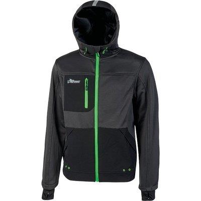FELPA FULL ZIP + CAPPUCCIO GALAXY UPOWER  ASPHALT GREY GREEN XXL