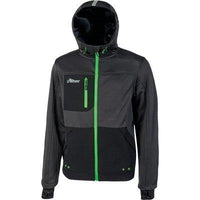 FELPA FULL ZIP + CAPPUCCIO GALAXY UPOWER  ASPHALT GREY GREEN XXL