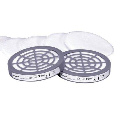 FILTRO X RESPIRATORE A MASCHERA M6400 DELTAPLUS - M6000 PRE P2 CF=PZ 6 + 2 ADATTATORI- 1 confezioni