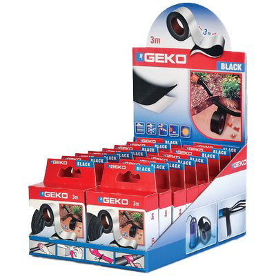 NASTRO AUTOAGGLOMERANTE GEKO BLACK - NERO MM 25 ML 3 SP MM 0,75- 4 pezzi