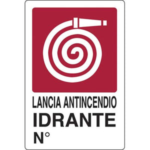TARGA SEGNALETICA IDRANTE - PP CM 20X30- 10 pezzi