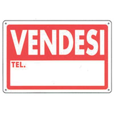 TARGA SEGNALETICA VENDESI - PP CM 20X30- 10 pezzi