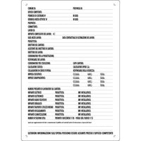 TARGA SEGNALETICA CONCESSIONI EDILI - PP CM 60X80- 5 pezzi