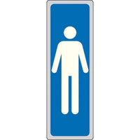 TARGA SEGNALETICA ADESIVA UOMINI - VINILE CM 15X5- 10 pezzi