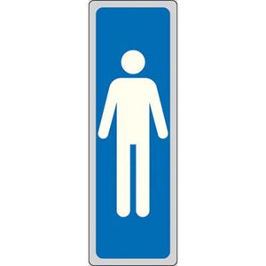 TARGA SEGNALETICA ADESIVA UOMINI - VINILE CM 15X5- 10 pezzi