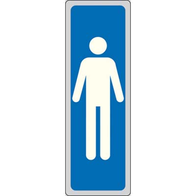 TARGA SEGNALETICA ADESIVA UOMINI - VINILE CM 15X5- 10 pezzi