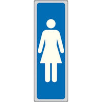 TARGA SEGNALETICA ADESIVA DONNE - VINILE CM 15X5- 10 pezzi