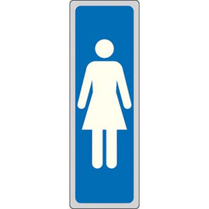 TARGA SEGNALETICA ADESIVA DONNE - VINILE CM 15X5- 10 pezzi