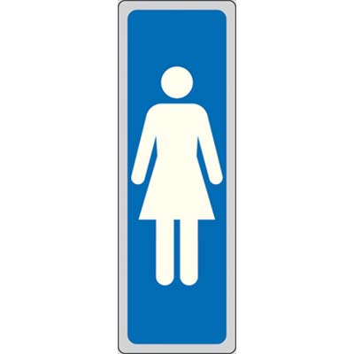 TARGA SEGNALETICA ADESIVA DONNE - VINILE CM 15X5- 10 pezzi