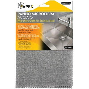 PANNO MICROFIBRA ACCIAIO APEX - CM 35X30- 12 pezzi