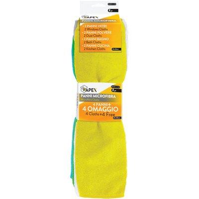 PANNO MICROFIBRA UNIVERSALE SET APEX - CM 30X35 CF=PZ 8- 12 confezioni